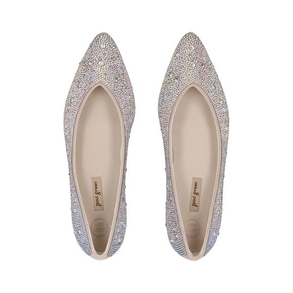 PAUL GREEN EMBELLISHED TOPAZ FLAT IN CRISTALL BISCUIT SZ UK 3 / US 5.5 - Picture 15 of 16